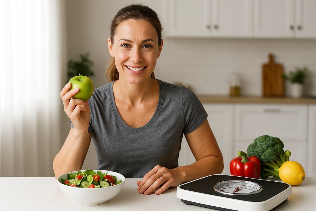 Persona realizando ejercicio saludable para perder peso de forma sostenible